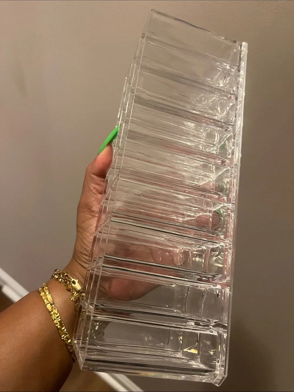 Clear Acrylic Makeup Organizer Tower - 27 Compartment